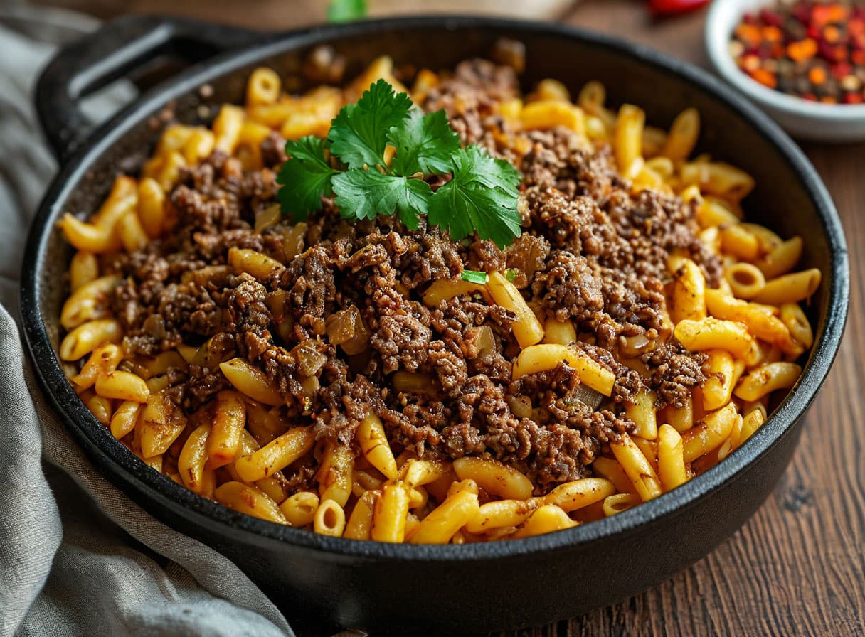 Макароны по-флотски с тушенкой